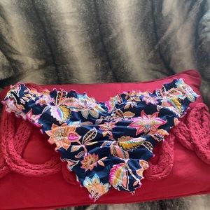 Designer Original Beautiful Print Shiny Metallic Swimsuit Bottom Never Used